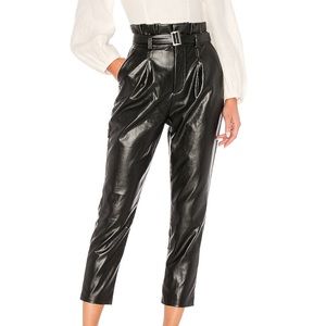 Majorelle black leather pants